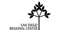 San Diego Regional Center logo with silhouette of young tree
